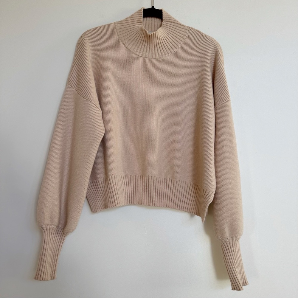 DISSH Baby Blush Pink Mock Neck Pullover Sweater Size Small